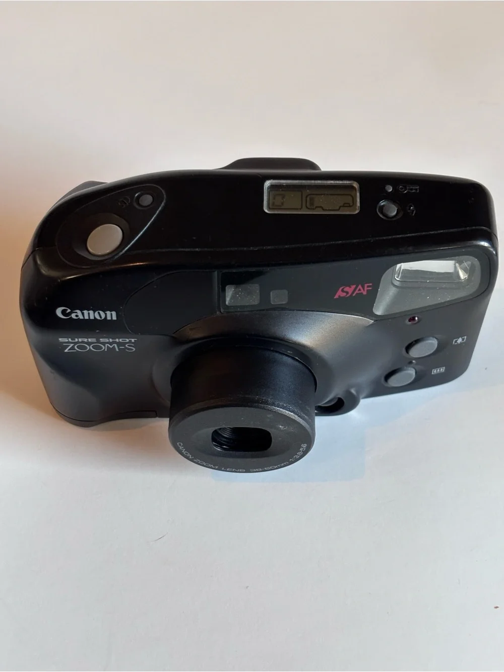Vintage CANON SURE SHOT ZOOM-S Point and Shoot 35MM FILM Camera Works!